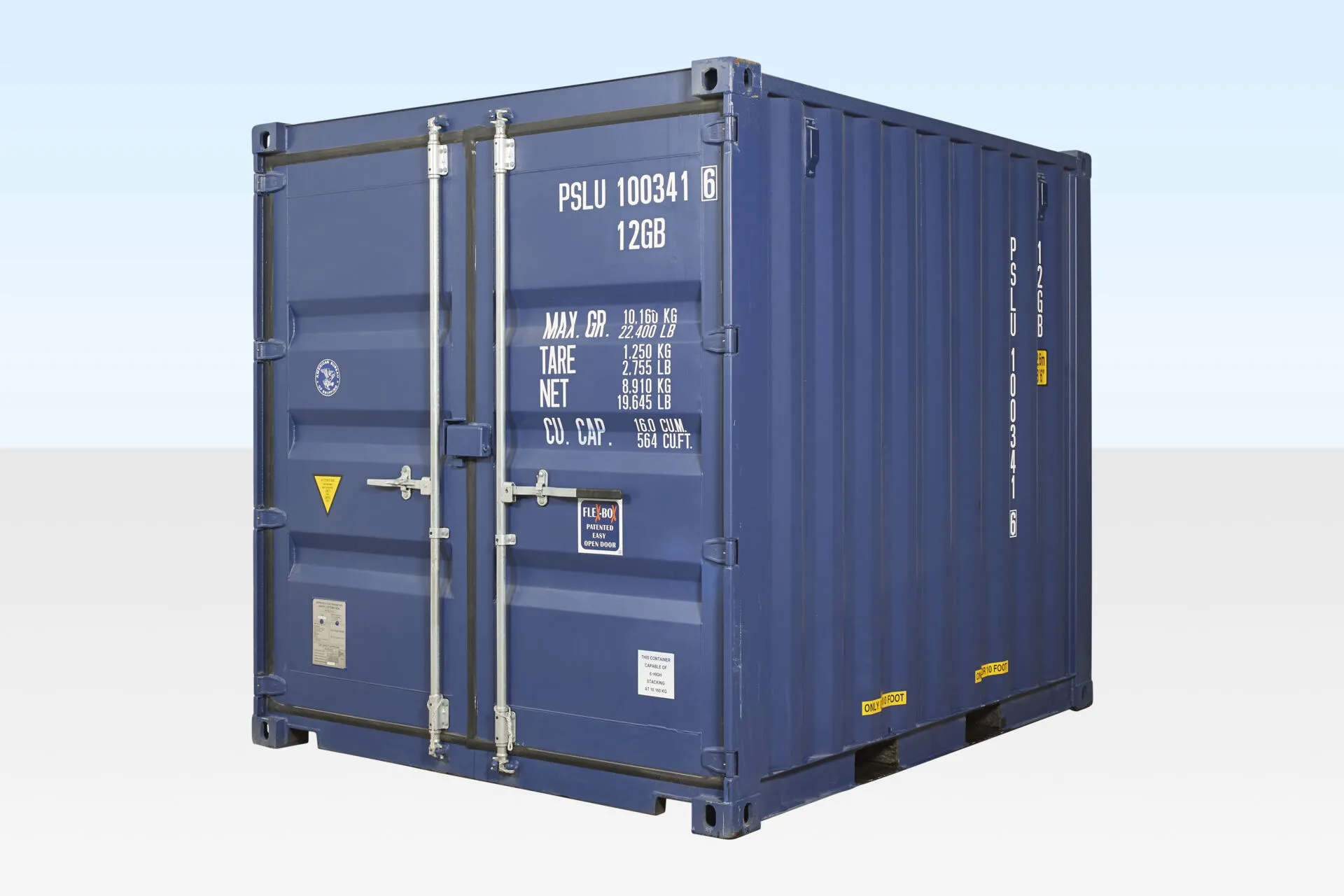 10Ft X 8Ft Shipping Container (One trip) – Blue - Image 4
