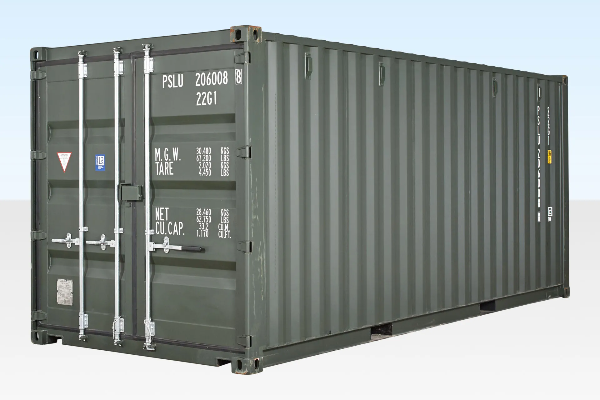 20Ft Shipping Container (One Trip) – Dark Green - Image 6