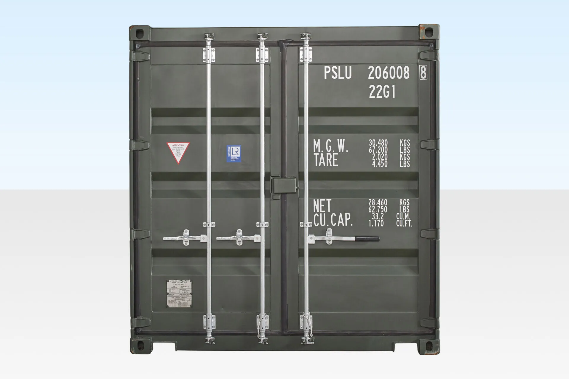 20Ft Shipping Container (One Trip) – Dark Green - Image 7
